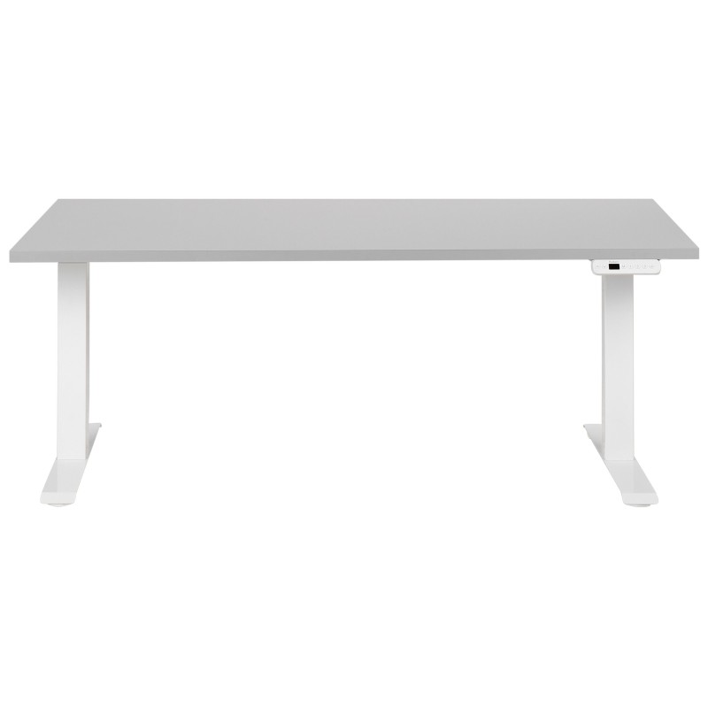 Biurko regulowane elektrycznie 160 x 72 cm szaro-białe DESTINES