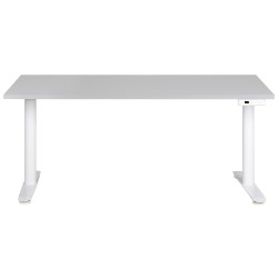 Biurko regulowane elektrycznie 160 x 72 cm szaro-białe DESTINAS