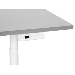 Biurko regulowane elektrycznie 160 x 72 cm szaro-białe DESTINAS