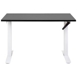Biurko regulowane manualnie 120 x 72 cm czarno-białe DESTINES