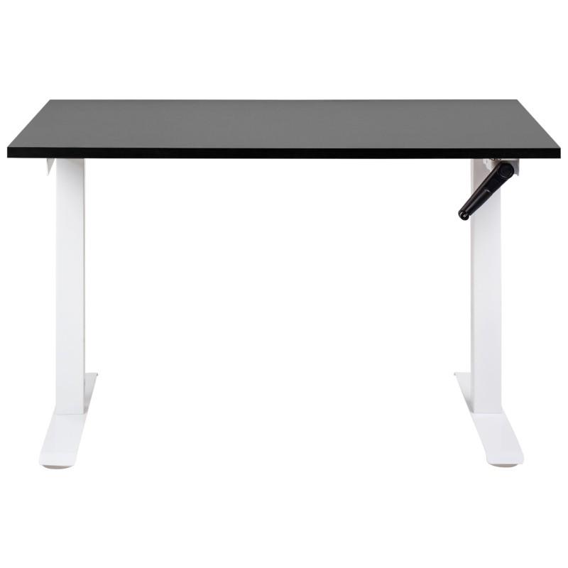 Biurko regulowane manualnie 120 x 72 cm czarno-białe DESTINES
