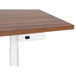 Biurko regulowane elektrycznie 120 x 72 cm ciemne drewno z białym DESTINAS