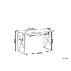 Biurko 120 x 60 cm ciemne drewno DARBY