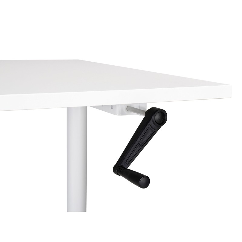 Biurko regulowane manualnie 120 x 72 cm białe DESTINAS