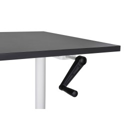 Biurko regulowane manualnie 160 x 72 cm czarno-białe DESTINAS