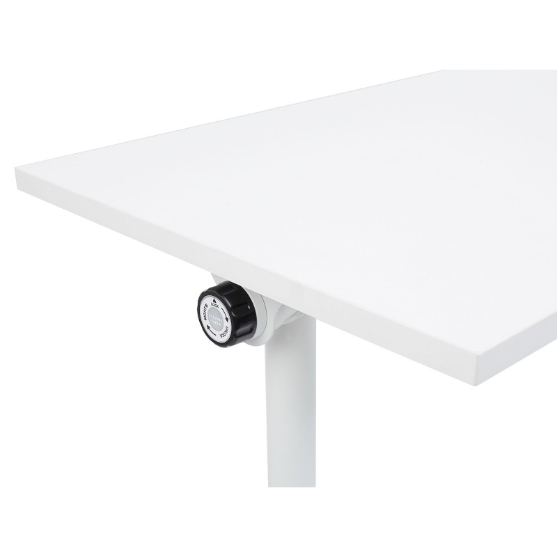 Biurko składane z kółkami 180 x 60 cm białe BENDI