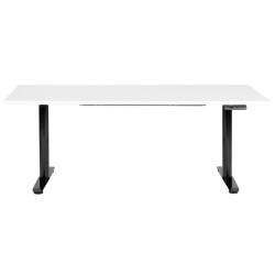 Biurko regulowane elektrycznie 180 x 80 cm biało-czarne DESTINAS