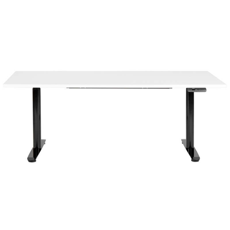 Biurko regulowane elektrycznie 180 x 80 cm biało-czarne DESTINAS