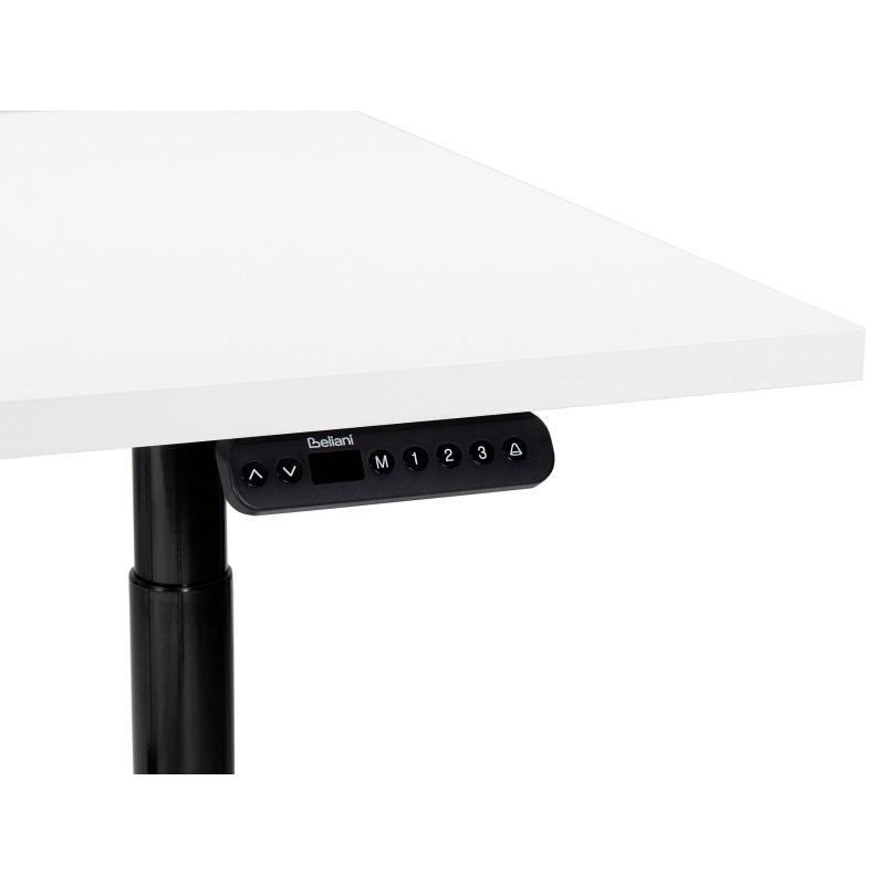 Biurko regulowane elektrycznie 180 x 80 cm biało-czarne DESTINAS