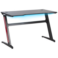 Biurko gamingowe RGB LED 120 x 60 cm czarne DARFUR