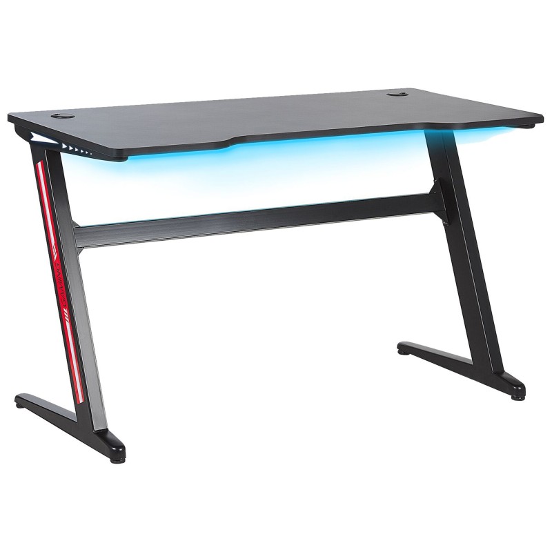 Biurko gamingowe RGB LED 120 x 60 cm czarne DARFUR
