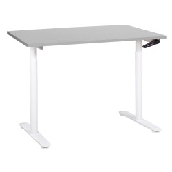Biurko regulowane manualnie 120 x 72 cm szaro-białe DESTINAS