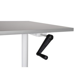 Biurko regulowane manualnie 120 x 72 cm szaro-białe DESTINAS