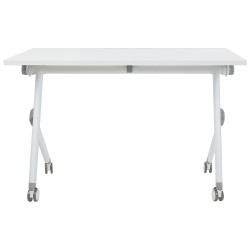 Biurko składane z kółkami 120 x 60 cm białe BENDI