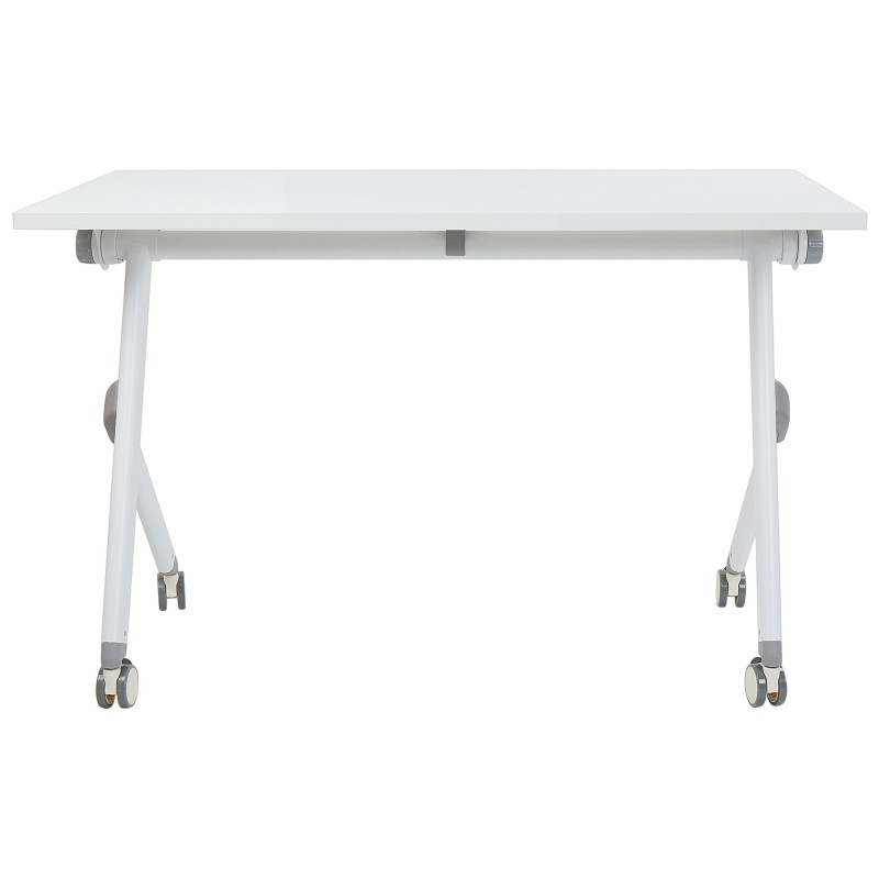 Biurko składane z kółkami 120 x 60 cm białe BENDI