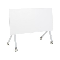 Biurko składane z kółkami 120 x 60 cm białe BENDI