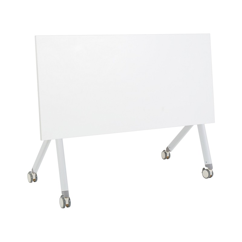 Biurko składane z kółkami 120 x 60 cm białe BENDI