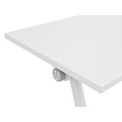 Biurko składane z kółkami 120 x 60 cm białe BENDI