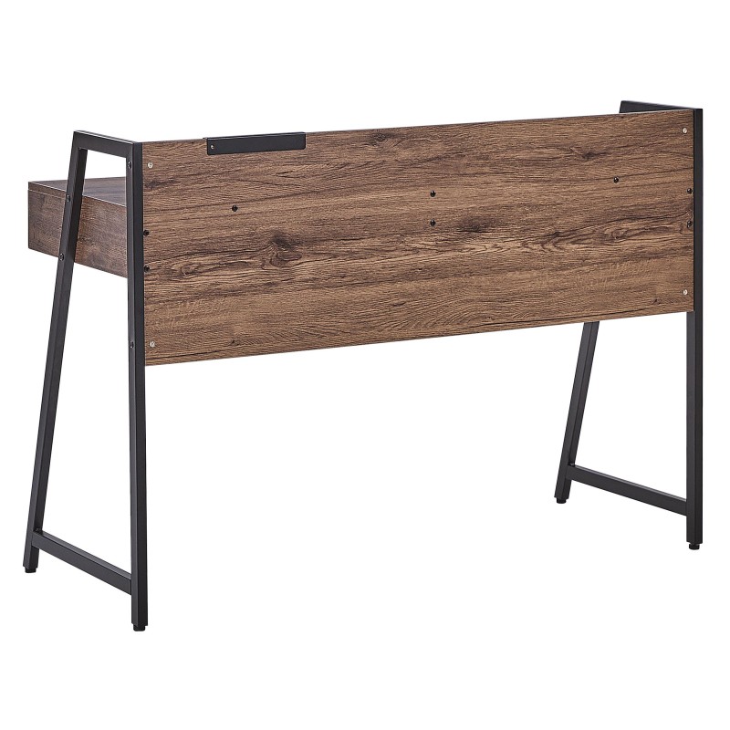 Biurko z szufladami 120 x 50 cm ciemne drewno HARWICH