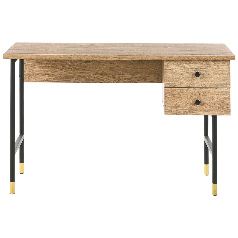 Biurko z szufladami 120 x 60 cm jasne drewno ABILEN