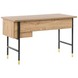 Biurko z szufladami 120 x 60 cm jasne drewno ABILEN