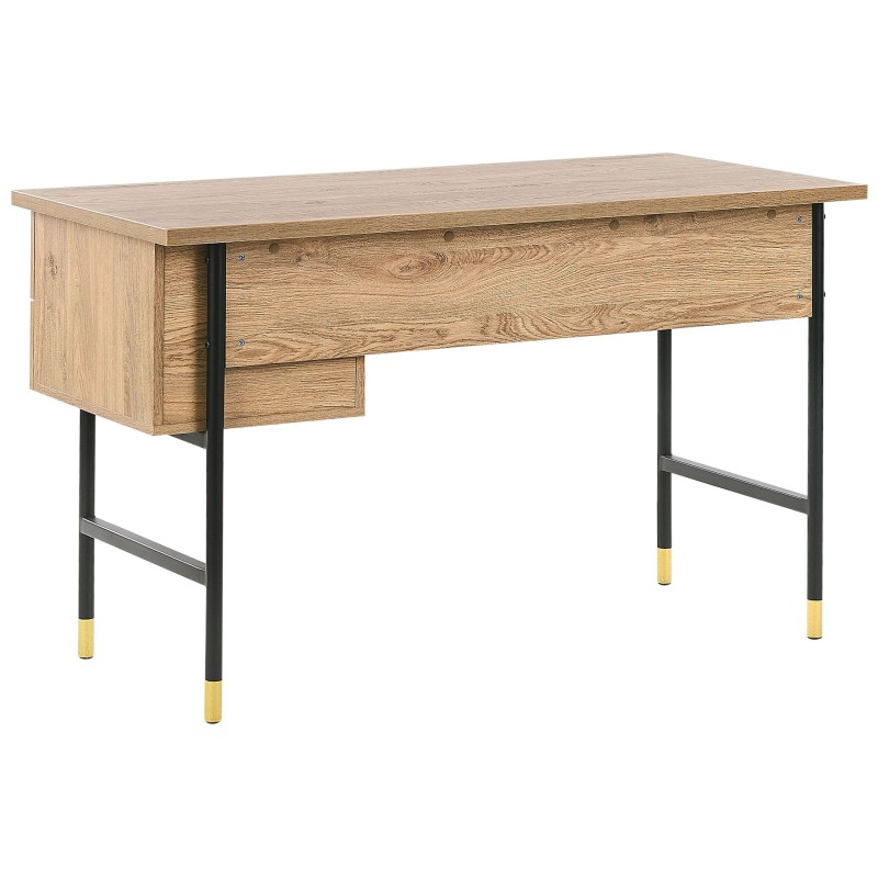 Biurko z szufladami 120 x 60 cm jasne drewno ABILEN