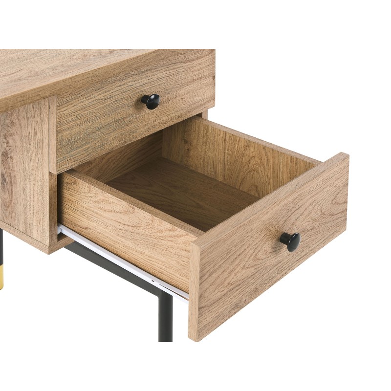 Biurko z szufladami 120 x 60 cm jasne drewno ABILEN