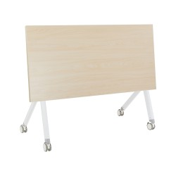 Biurko składane z kółkami 120 x 60 cm jasne drewno z białym BENDI