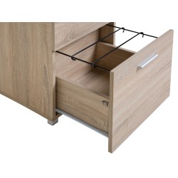 Biurko z szufladami 130 x 60 cm jasne drewno MONTEVIDEO