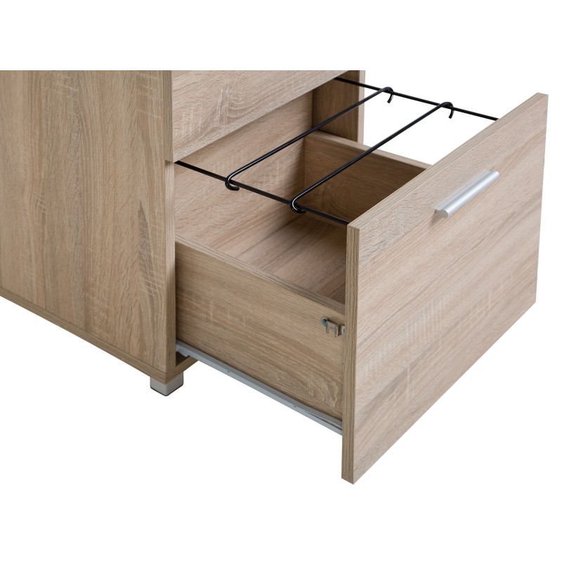 Biurko z szufladami 130 x 60 cm jasne drewno MONTEVIDEO