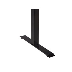 Biurko regulowane manualnie 160 x 72 cm ciemne drewno z czarnym DESTINES