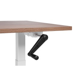 Biurko regulowane manualnie 120 x 72 cm ciemne drewno z białym DESTINES