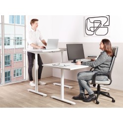 Biurko regulowane elektrycznie 120 x 72 cm białe DESTINAS