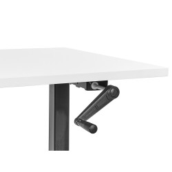 Biurko regulowane manualnie 120 x 72 cm biało-czarne DESTINES