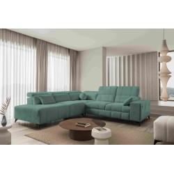 Luxuriöse Ecksofa Ballagio IX mit Schlaffunktion Plecionka, Spring 1116