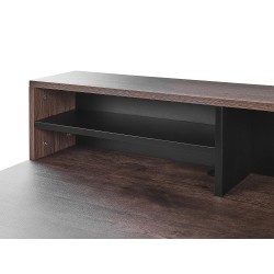 Biurko z półkami 100 x 50 cm ciemne drewno HARISON