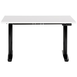 Biurko regulowane elektrycznie 120 x 72 cm biało-czarne DESTINAS