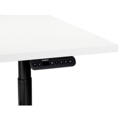 Biurko regulowane elektrycznie 120 x 72 cm biało-czarne DESTINAS
