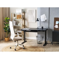 Biurko regulowane elektrycznie 120 x 60 cm z portem USB czarne KENLY