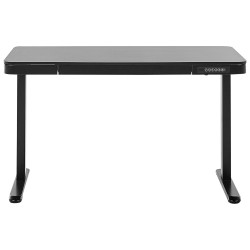 Biurko regulowane elektrycznie 120 x 60 cm z portem USB czarne KENLY