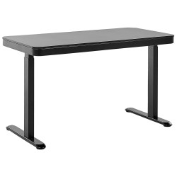 Biurko regulowane elektrycznie 120 x 60 cm z portem USB czarne KENLY