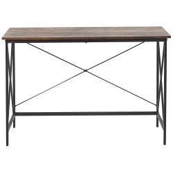 Biurko 115 x 60 cm ciemne drewno z czarnym FUTON