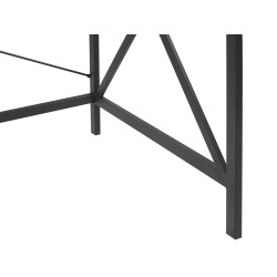 Biurko 115 x 60 cm ciemne drewno z czarnym FUTON