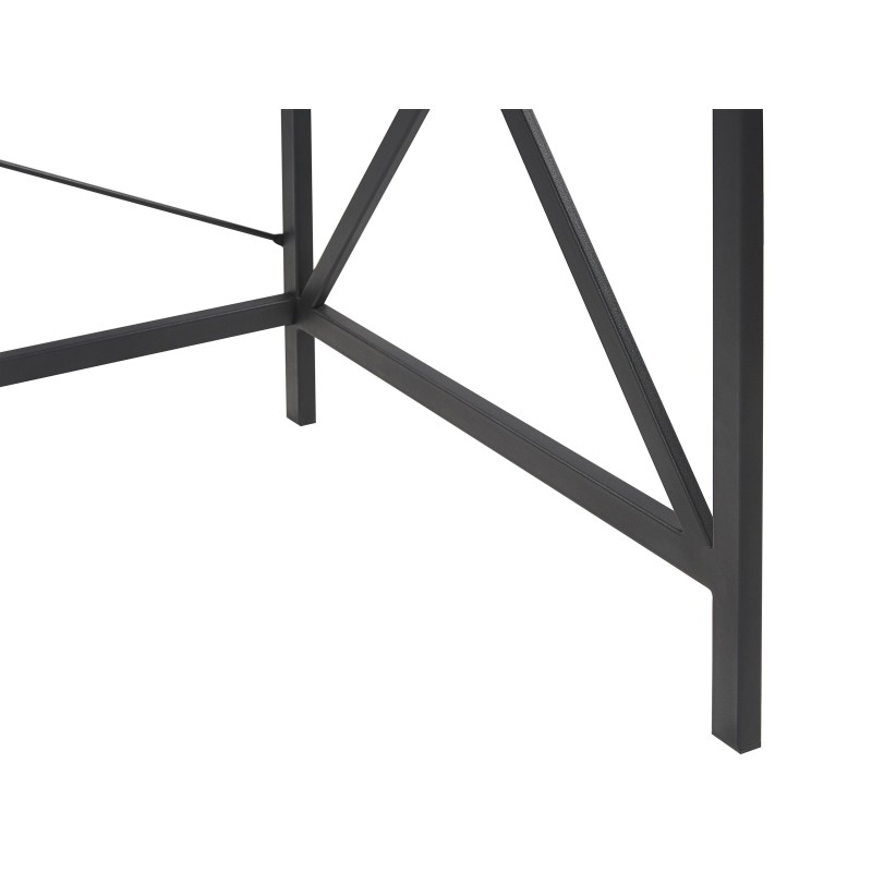 Biurko 115 x 60 cm ciemne drewno z czarnym FUTON