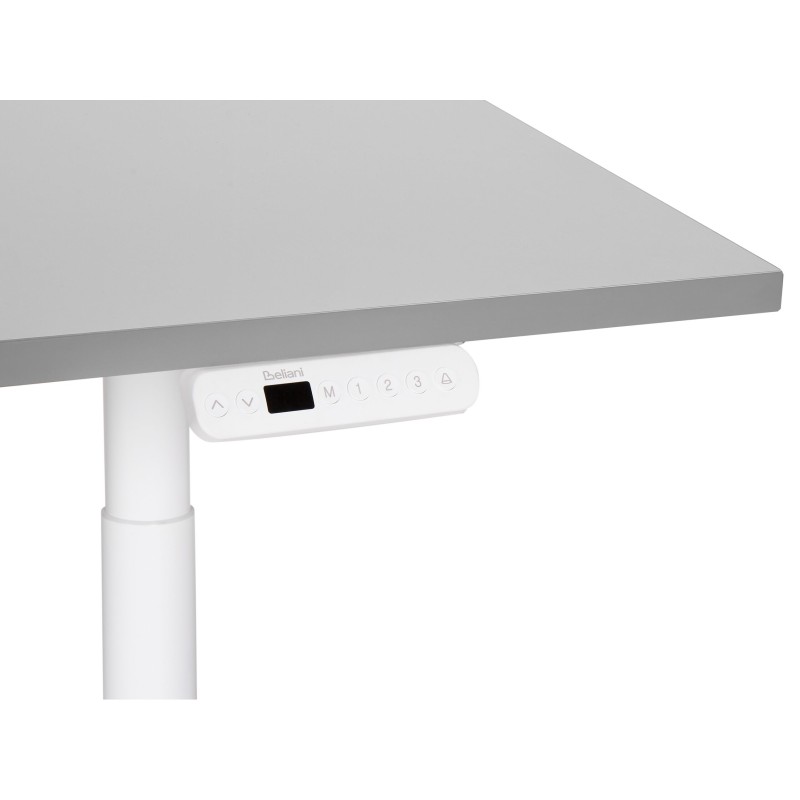 Biurko regulowane elektrycznie 180 x 80 cm szaro-białe DESTINAS