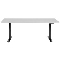 Biurko regulowane elektrycznie 180 x 80 cm szaro-czarne DESTINAS