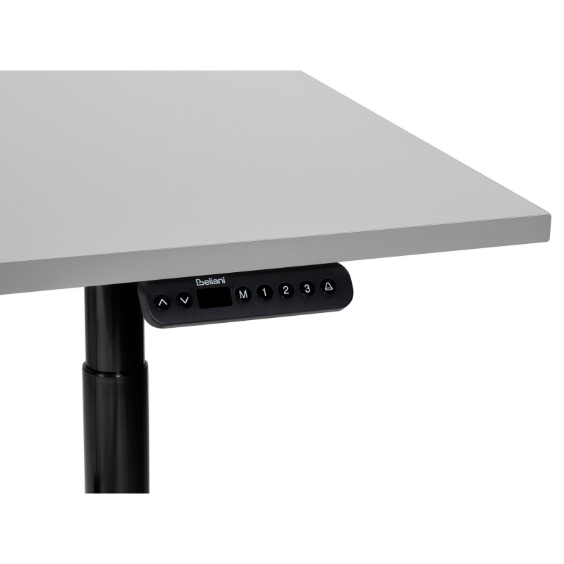 Biurko regulowane elektrycznie 180 x 80 cm szaro-czarne DESTINAS