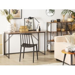 Biurko 120 x 55 cm ciemne drewno PEMBRO