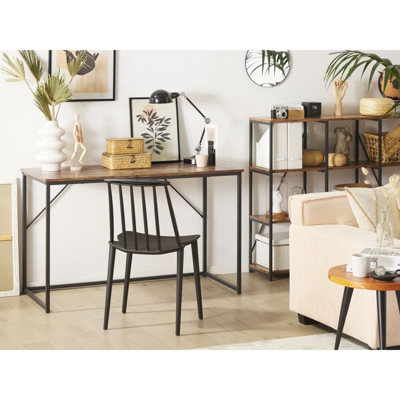 Biurko 120 x 55 cm ciemne drewno PEMBRO