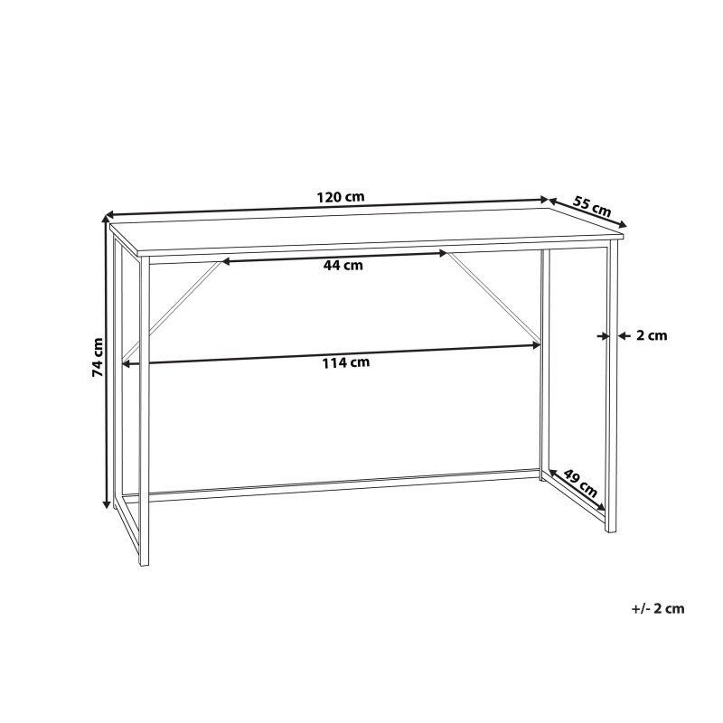 Biurko 120 x 55 cm ciemne drewno PEMBRO